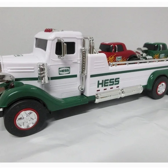 3-IN- 1 HESS FLATBED TRUCK WITH HOT RODS - Picture 3 of 7